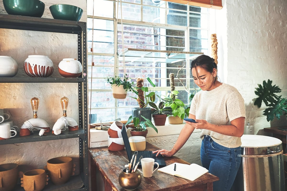 Local artisan maker in her studio — the kind of creative Floralia welcomes to collaborate